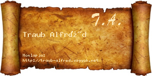 Traub Alfréd névjegykártya