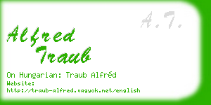 alfred traub business card