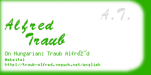 alfred traub business card